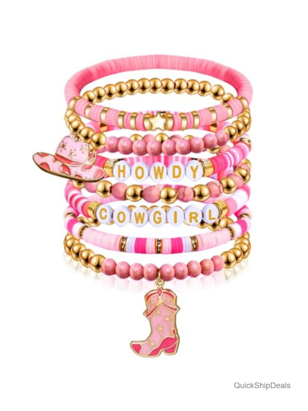 Beaded Stretch Stackable Bracelets Bohemian Western Cowgirl Jewelry Gift